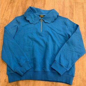 SSYS Blue Scalloped Collar Sweatshirt